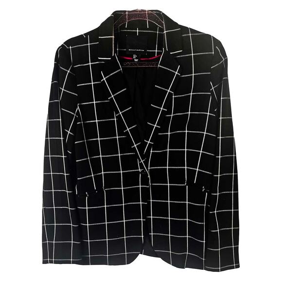 Mercer & Madison Checkered Single Breasted Blazer Size Large - Picture 1 of 8